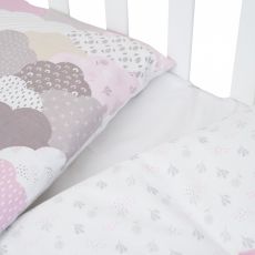 Змінна постіль 3 ел Twins Comfort line 3054-C-02, Хмаринки, беж/рожевий